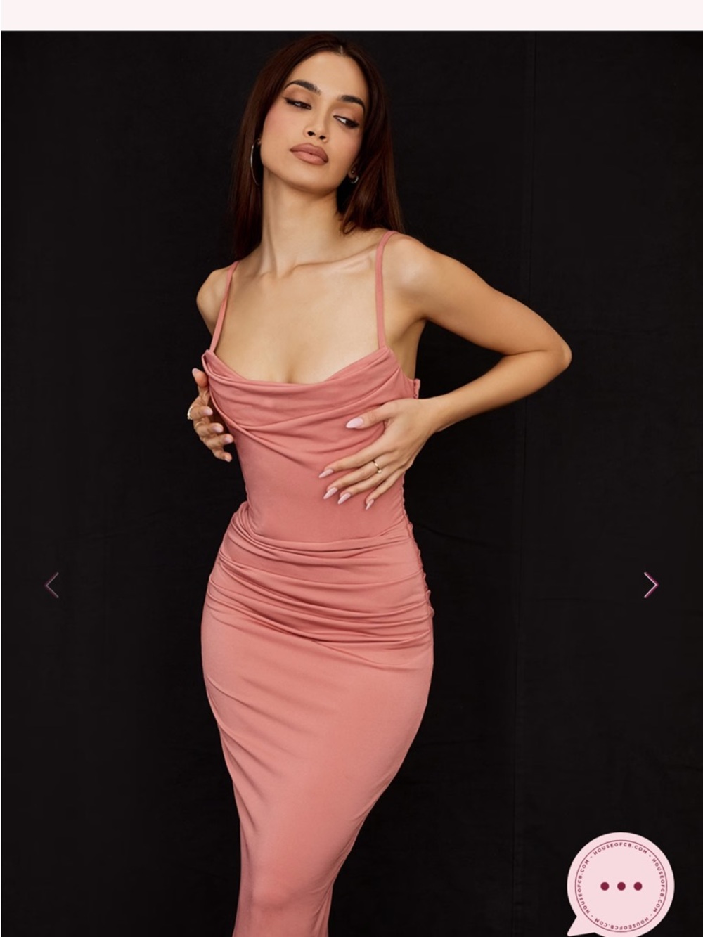 NWT House of CB Marciella Midi Dress XS- Dusty Rose